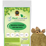 DESI NUSHKE Baheda Powder | 300 GM | 100% Pure and Organic | Baheda Powder | 10.5 Oz