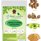 DESI NUSHKE Triphala Churna | 300 GM | For Healthy Digestion and Relives Constipation | Herbal Laxative | 10.58 Oz