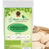 DESI NUSHKE Ashwagandha Tablets | 100 Tablets Pack | Indian Ginseng Tablet | Energy and Immunity Booster | 100% Pure