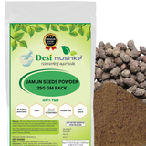 DESI NUSHKE Jamun Seeds Powder | 250 GM | Java Plum | Eugenia Jambolana | Blackberry Seeds Powder | Jamun Guthli Powder | 8.81 Oz