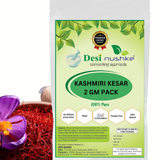 DESI NUSHKE Kashmiri Kesar | 2 GM | Saffron Threads | Purest Finest Zafran Threads | Greek Red Saffron | 0.07 Oz
