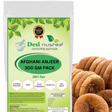 DESI NUSHKE Afghani Anjeer | 300 GM | 100% Natural | Dried Fig Dry Fruits Afghani Anjeer | Natural, Rich in Iron, Fibre & Vitamins | 10.58 Oz