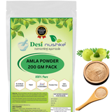 DESI NUSHKE Amla Powder | 200 GM | Organic Sun dried | Phyllanthus Emblica | Emblic Myrobalan | Amalaki | Amada | Aonla | Amalaki | Amalakan | 7.05 Oz