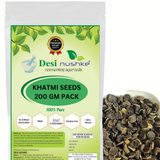 DESI NUSHKE Khatmi Seeds | 200 GM | Marshmallow Seed | Khatmi Beej | Althea Officianalis | 7.05 Oz