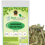 DESI NUSHKE Gaozaban | 250 GM | 100% Pure & Natural | Gawzaban | Borago Officinalis Linn | Gajan Phool Organic | 8.81 Oz