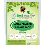 DESI NUSHKE Amla Powder | 200 GM | Organic Sun dried | Phyllanthus Emblica | Emblic Myrobalan | Amalaki | Amada | Aonla | Amalaki | Amalakan | 7.05 Oz