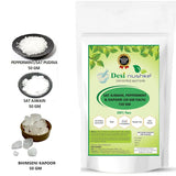 Desi Nuskhe Sat Ajwain, Peppermint & Kapoor Crystal (50gm Each) Combo